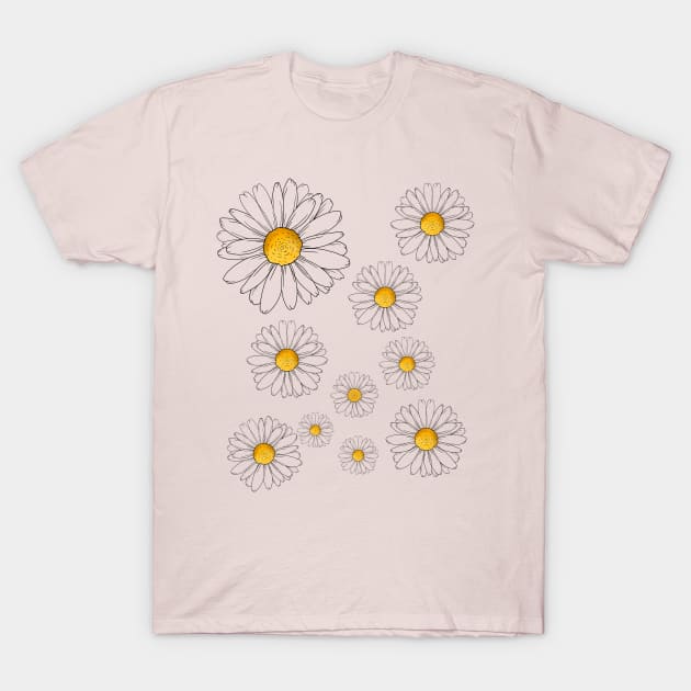 Daisies T-Shirt by Miruna Mares